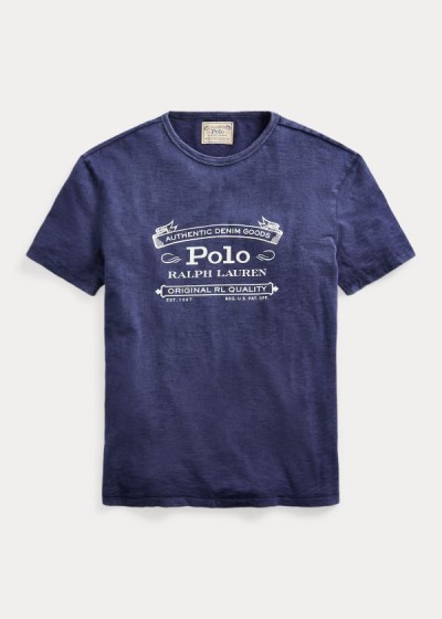 Playeras Polo Ralph Lauren Hombre Azul Marino - Classic Fit Graphic - QGINH7308